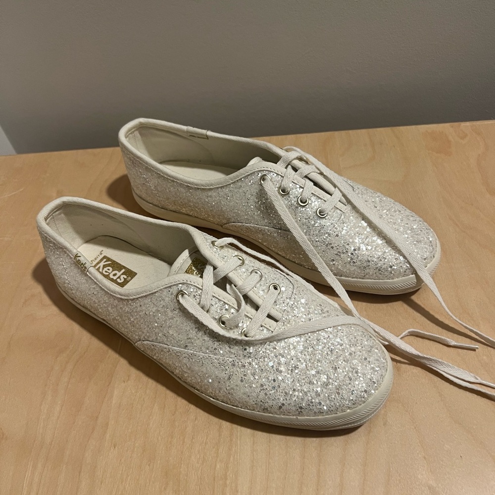 Women’s Keds Bridal White Glitter Sneakers